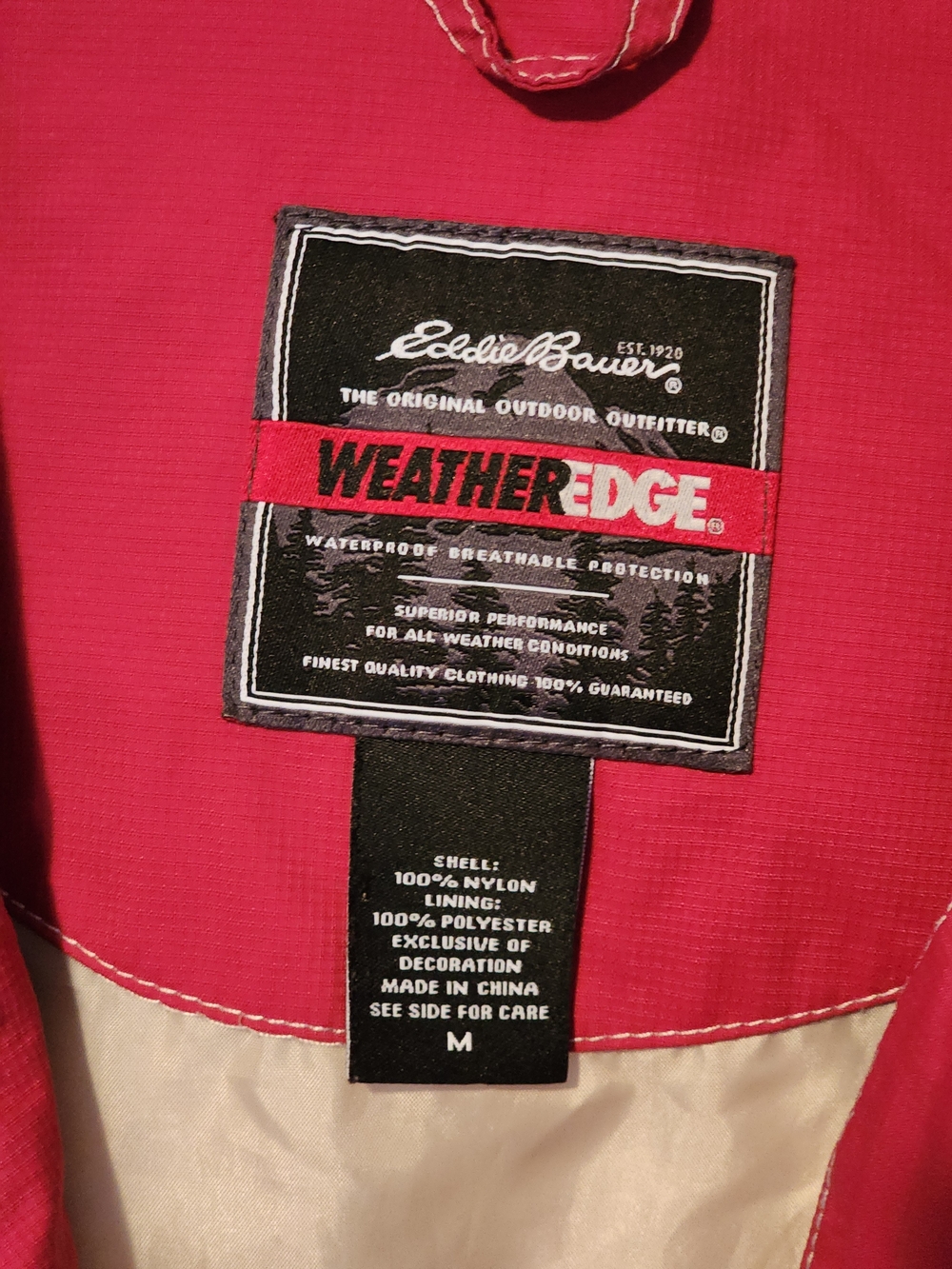 EDDIE BAUER Red Hooded Women's Ski Jacket Size Medium - Picture 14 of 15